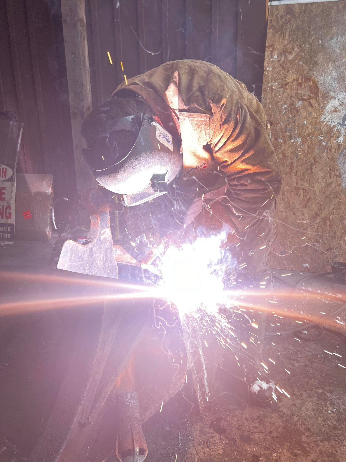 Welding on steelwork