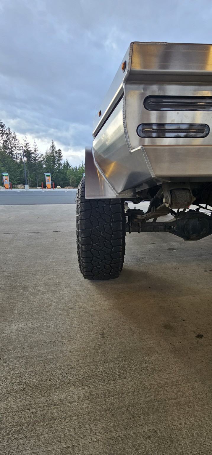 Custom suspension work on a lifted truck