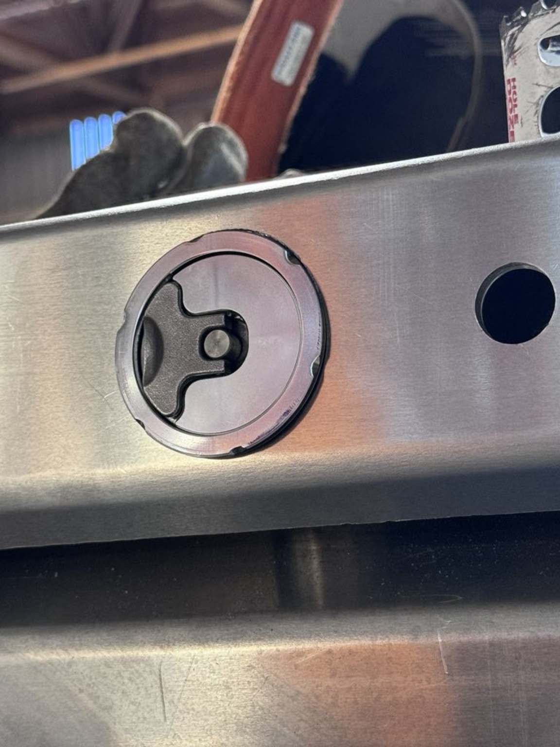 Machined aluminum detail
